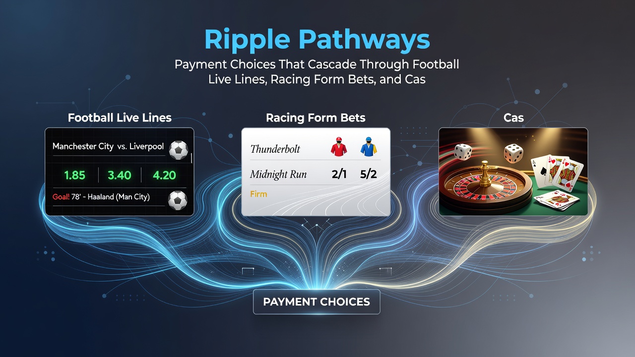 Diagram showing sequential bonus unlocks linked to different payment rails across casino game categories